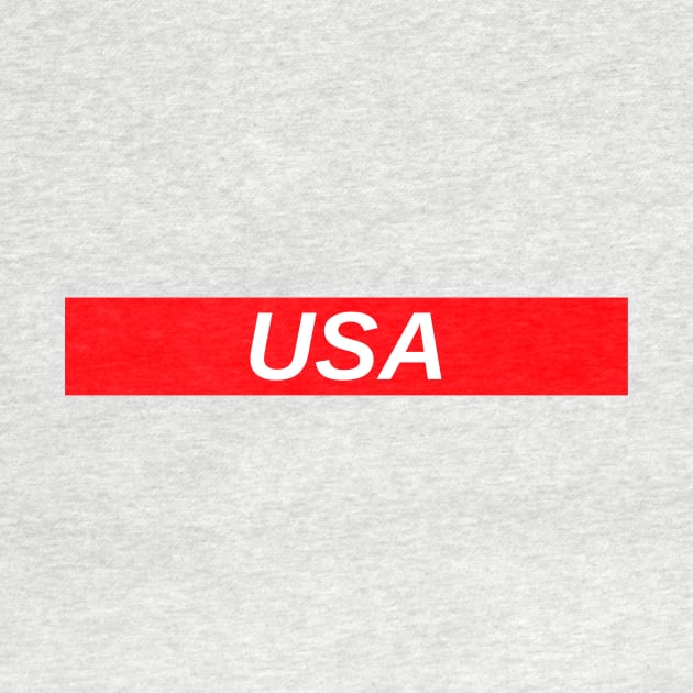 USA // Red Box Logo by FlexxxApparel